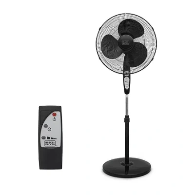 Black+decker Bfsr18b 18 Inches Stand Fan With Remote Black
