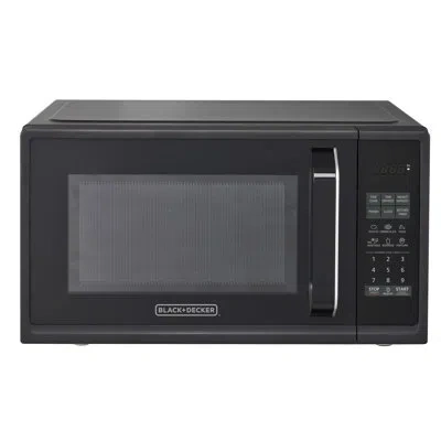Black+decker Black Modern Stainless Steel Finish 0.9 Cu. Ft. 900-watt Microwave Oven With Multi-stage Cooking