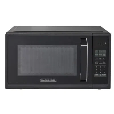Black+decker Black Modern Stainless Steel Finish 0.9 Cu. Ft. 900-watt Microwave Oven With Multi-stage Cooking