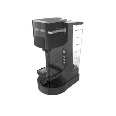 Black+decker Family Single Serve K-cup Brewer: Large 50oz Water Reservoir, Versatile Ground Coffee, Adjustable Tr In Black