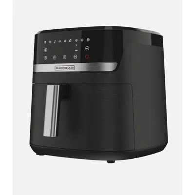 Black+decker Purifry 8qt Air Fryer, Crispy Deep Fried Taste Without The Fat, Plus Bake, Dehydrate, And Keep Food  In Black