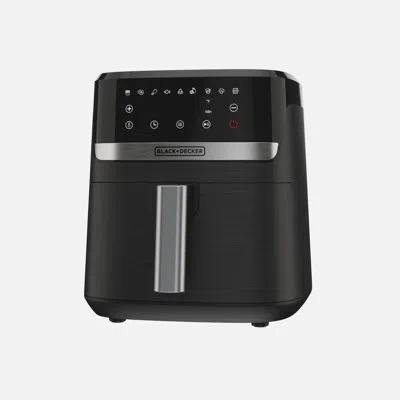 Black+decker Purify 4qt Air Fryer, Timer With Auto Shut-off And Shake Reminder, Digital Led Touchscreen And 9 Pre In Black
