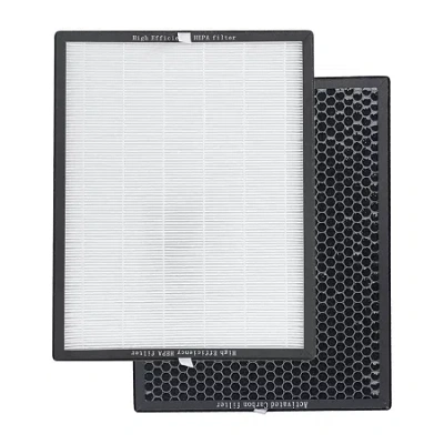 Black+decker Replacement Air Purifier Filter Black + Decker Af3 Dual Hepa + Activated Carbon Filter Bapuv150 In White