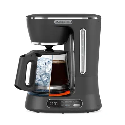 Black+decker Split Brew 12-cup Digital Coffee Maker, Cm0122, Iced Or Hot Coffee, Programmable, Quick Touch, 4-hou In Black