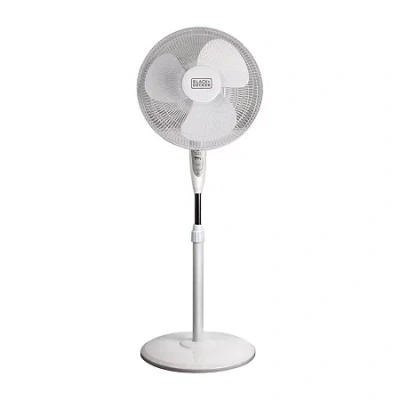 Black+decker Black + Decker White 16" Stand Fan With Remote"