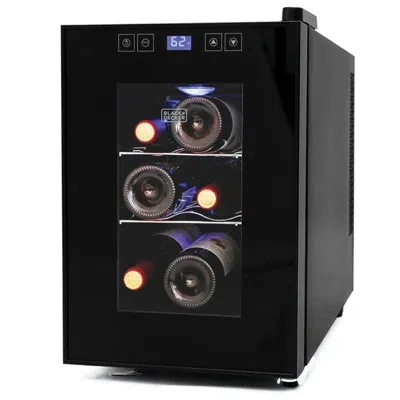 Black+decker Wine Cellar With Led Display (6 Bottle) In Black