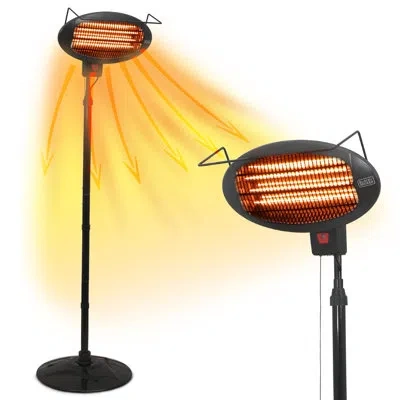 Black+decker Winter Ready Series  Patio Floor Electric Heater, Patio Heater Stand For Outdoors With 3