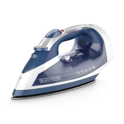 Black+decker Xpress Steam™ Cord Reel Iron With Nonstick Soleplate, Blue, Icr16x In Navy;white