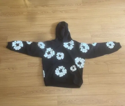 Pre-owned Black Denim Tears Cotton Wreath Hoodie  Size Large Fast Shipping 100% Authentic