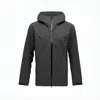 Black Diamond Black Jacket With Attached Hood In Black