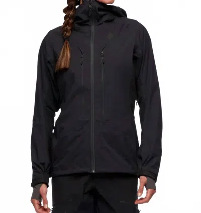 Black Diamond Dawn Patrol Hybrid Shell Jacket In Black