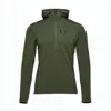 Black Diamond Fitted Olive Green Half-zip Jacket With Thumbholes In Green