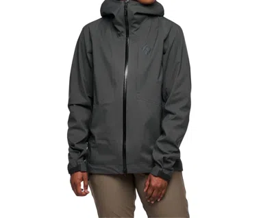 Black Diamond Highline Stretch Shell Jacket In Anthracite In Gray
