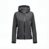 Black Diamond Matte Finish  Jacket With Hood In Black
