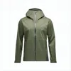 Black Diamond Matte Finish Casual Jacket In Green