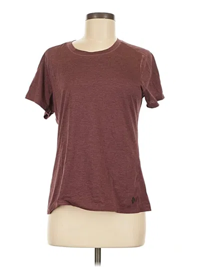 Pre-owned Black Diamond Short Sleeve T-shirt In Burgundy