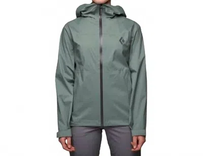 Black Diamond Stormline Stretch Rain Jacket In Laurel Green