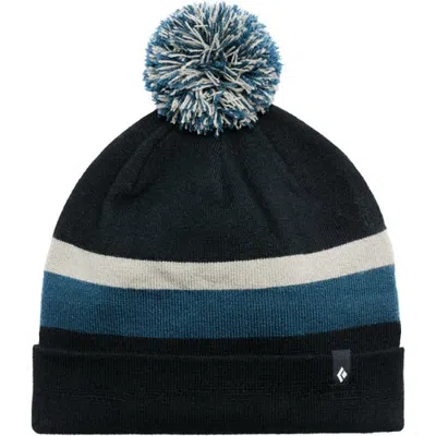 Black Diamond Tech Pom Beanie In Black/pine Smoke/midnight Blue