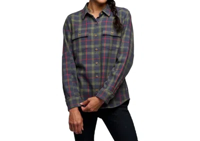 Black Diamond Women's Project Twill Long Sleeve Button Down In Charcoal Tundra In Multi