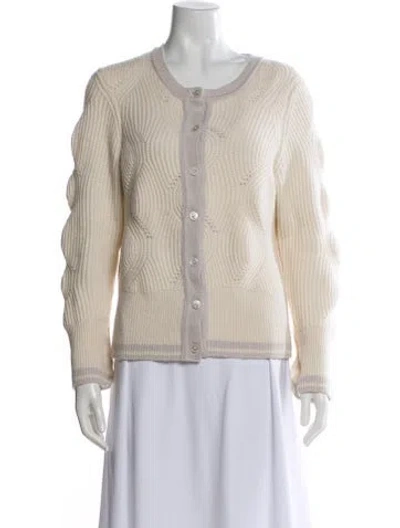 Pre-owned Black Fleece Cashmere Scoop Neck Sweater In Neutral