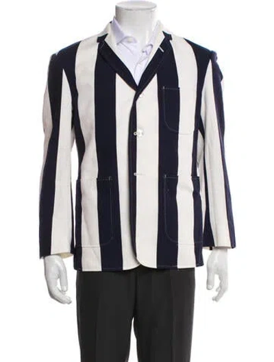 Pre-owned Black Fleece Colorblock Pattern Blazer In Multi