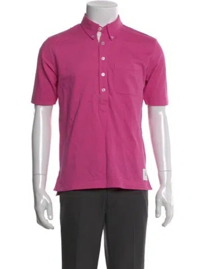 Pre-owned Black Fleece Crew Neck Short Sleeve Polo Shirt In Pink