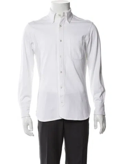Pre-owned Black Fleece Long Sleeve Dress Shirt In White