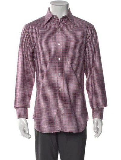 Pre-owned Black Fleece Plaid Print Long Sleeve Shirt In Multi
