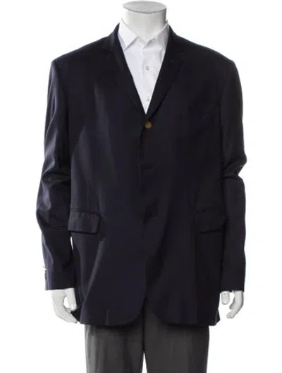 Pre-owned Black Fleece Wool Blazer In Blue