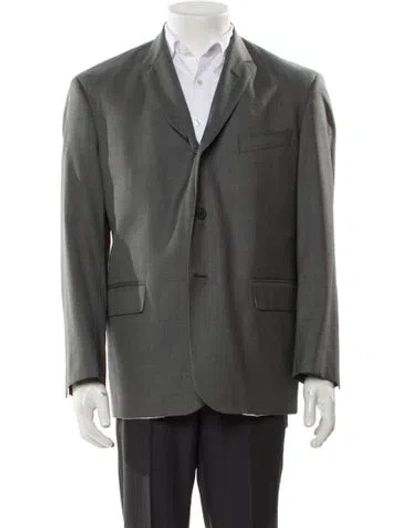 Pre-owned Black Fleece Wool Blazer In Gray