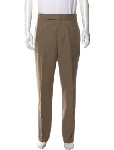 Pre-owned Black Fleece Wool Dress Pants In Brown