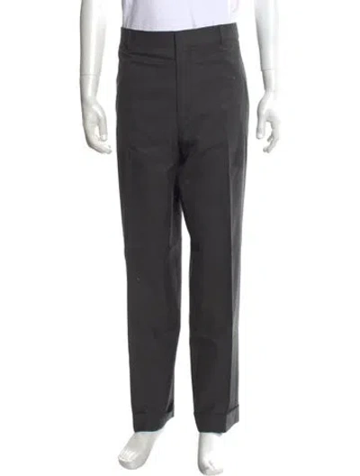 Pre-owned Black Fleece Wool Pants In Gray