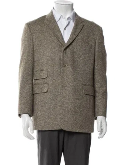 Pre-owned Black Fleece Wool Tweed Pattern Sport Coat In Brown