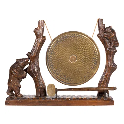 Pre-owned Black Forest 19th Century  Carved Dinner Gong