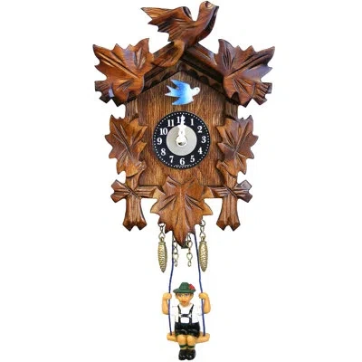 Black Forest Battery Operated Carved Wall Clock