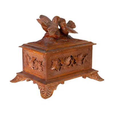 Pre-owned Black Forest Carved Jewelry Box, Circa 1900