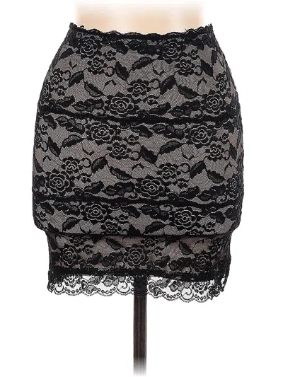 Pre-owned Black Fuchsia By Secret Lace Formal Skirt In Black