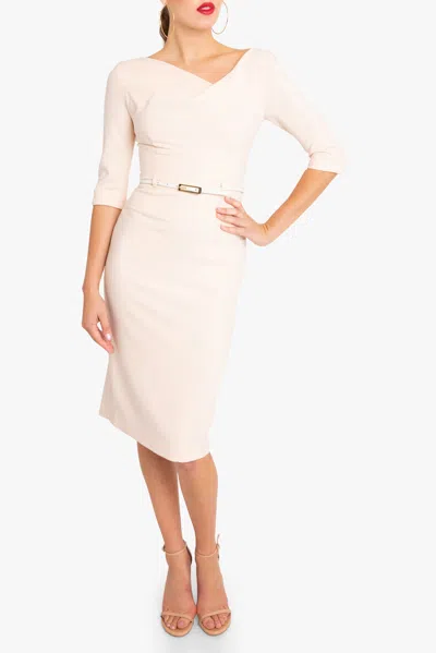 Black Halo 3/4 Sleeve Jackie O Sheath Dress In Multi