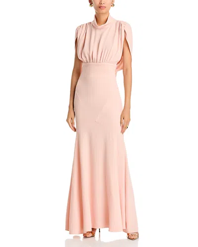 Black Halo Adelina Empire Waist Mock Neck Gown In Pattern