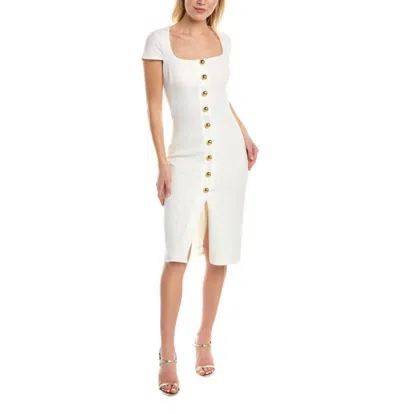 Black Halo Akira Pearl Sheath Dress In White