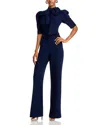 Black Halo Ara Bow Straight Leg Jumpsuit In Navy