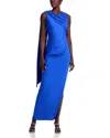 Black Halo Aruna Draped Maxi Dress In Vivid Blue
