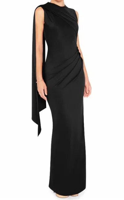 BLACK HALO ARUNA MAXI DRESS IN BLACK HALO