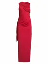 Black Halo Aruna Maxi Dress In Ruby Red In Red