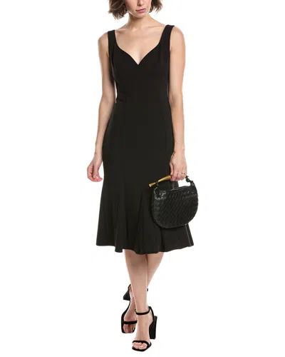 Black Halo Ashlyn Godet Midi Dress