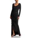 Black Halo Atlanta Ruched Dress In Black