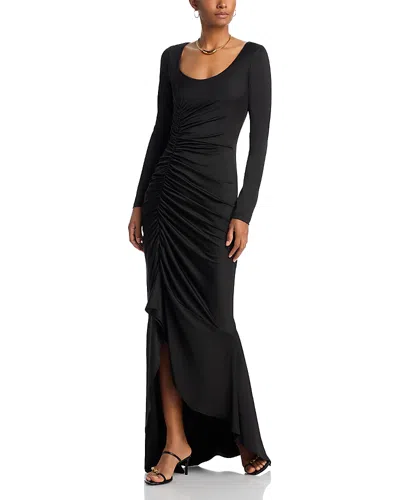 Black Halo Atlanta Ruched Dress In Black