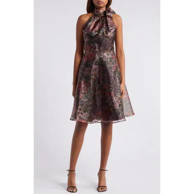 Black Halo Audrey Metallic Floral Cocktail Dress In Ditsy Delight