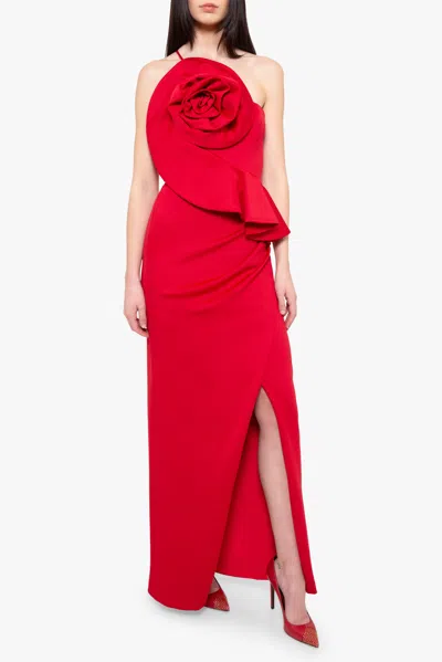 Black Halo Augustina Gown In Red
