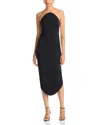 Black Halo Aurelius Strapless Midi Dress In Black